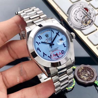 Copy Rolex Day-Date II Arabic Glacier Dial Special Middle East Edition 41mm Watch